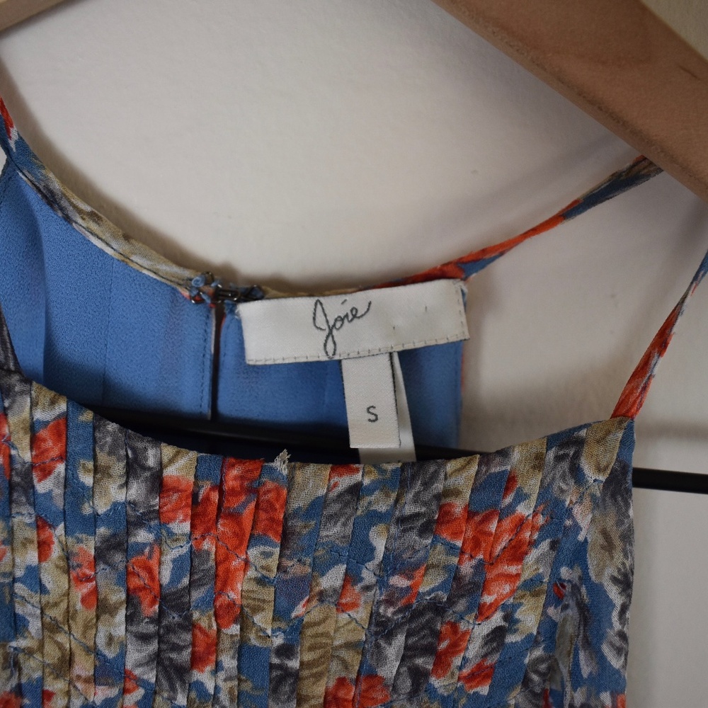 Joie Blue and Orange Floral Halter Tank - Picture 8 of 8